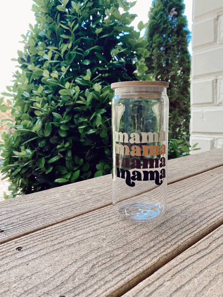 Neutral Mama Glass Can for wholesale by Cup of Hope