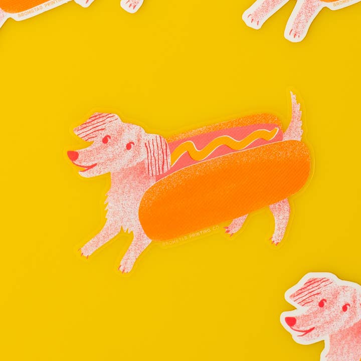 Bromstad Printing Co. - Wholesale Sticker - Hot Dog Clear Sticker