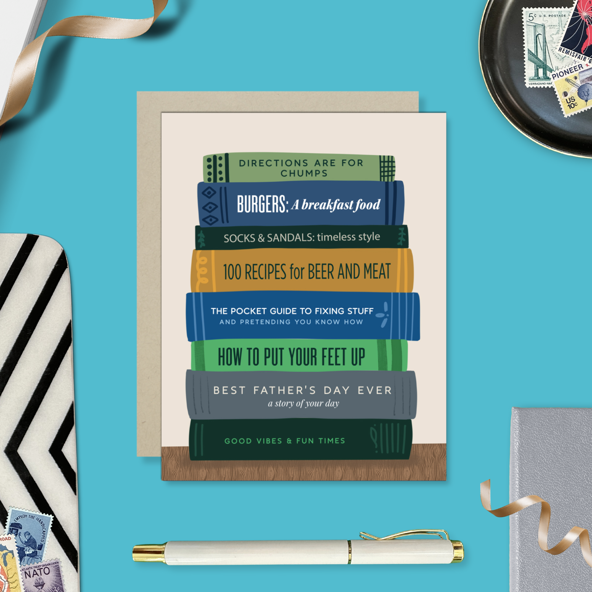 Barone and Co. - Wholesale Father's Day Card - Dad Books Father's Day Card4