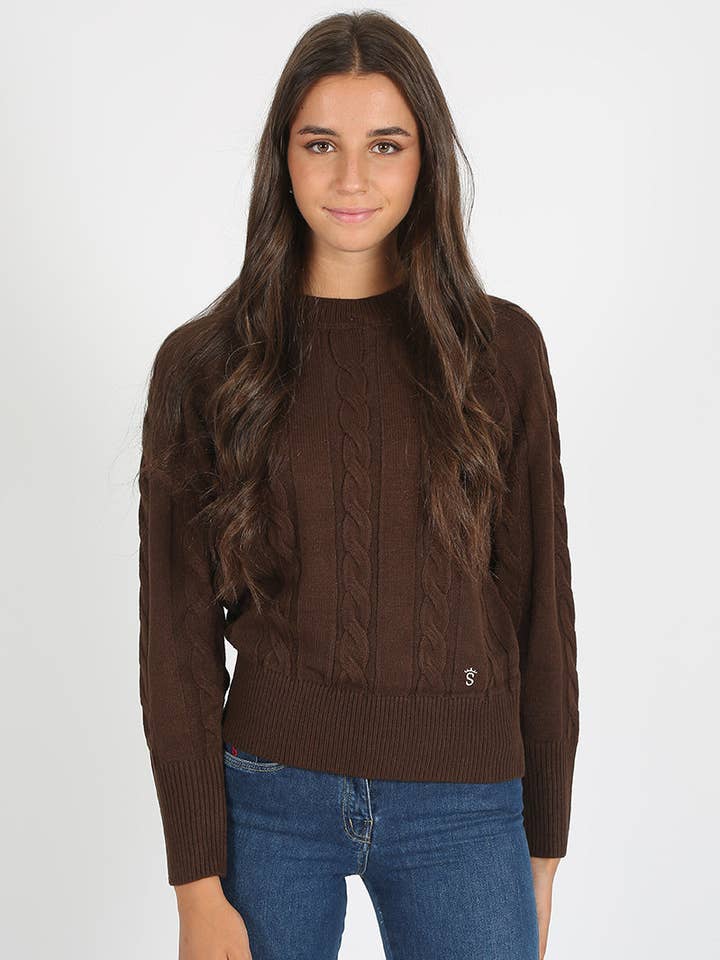 Brown sweater for wholesale by Solera