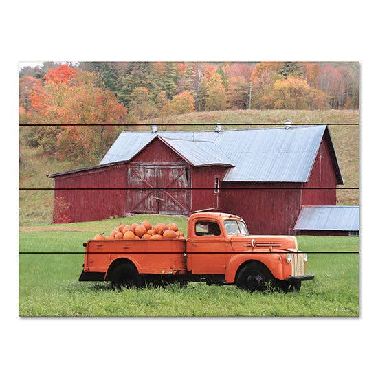 LD2553PAL - Orange Pumpkin Truck - 16x12 for wholesale by Penny Lane Fine Art