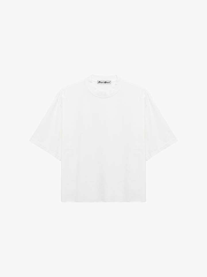 FUNERAL APPAREL - Wholesale T-shirt – men's - White Cropped T-Shirt (Men’s)2