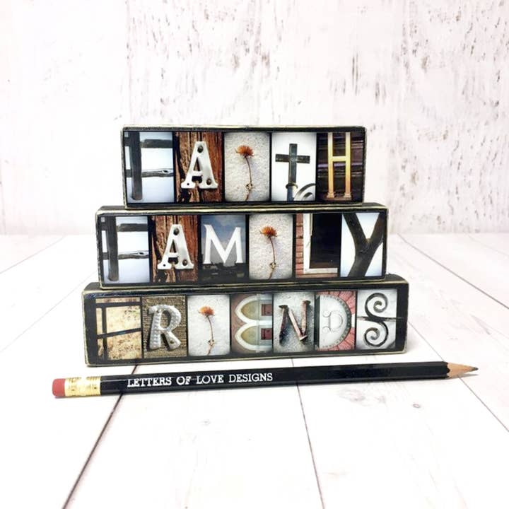Faith Family Friends Gift Set, Gifts for Her, Friend Gifts for wholesale by Letters Of Love Designs