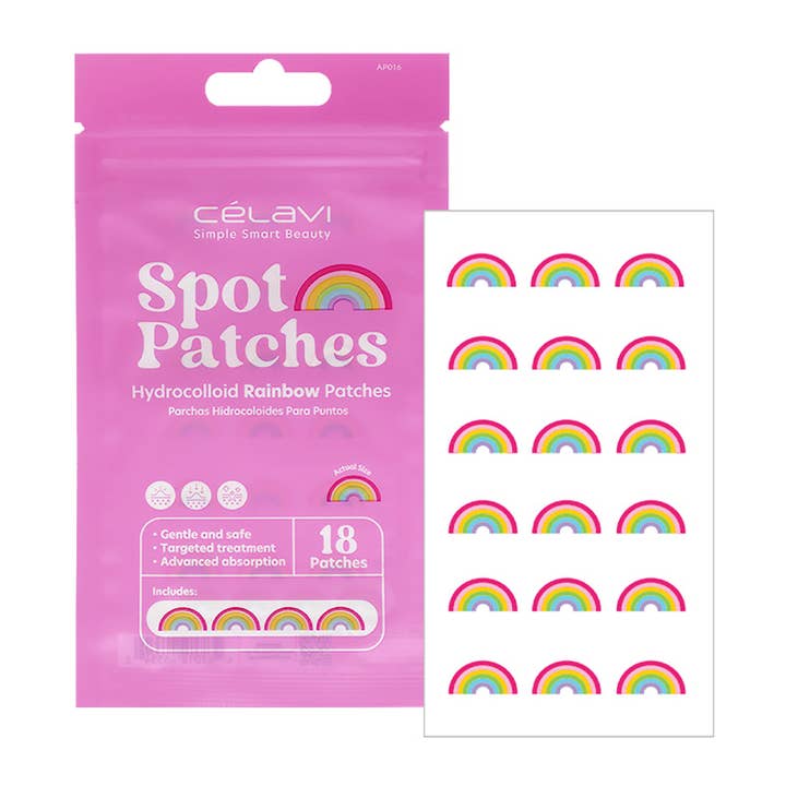 PINEAPPLE Beauty - Wholesale Acne/Hydrocolloid Patch - Celavi AP016 18pc Hydrocolloid Rainbow Acne Spot Patch - 12