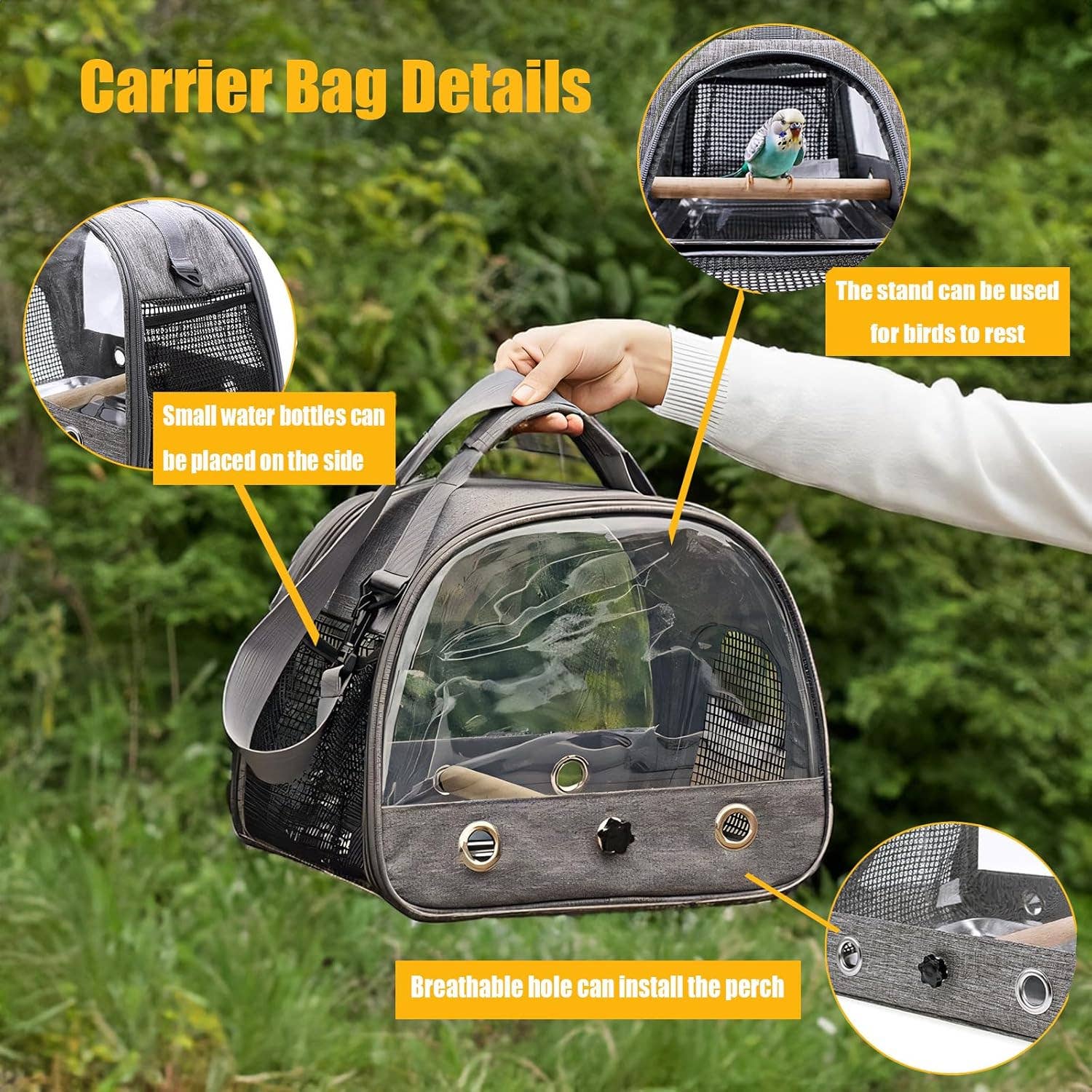 VIGOR - Wholesale Pet Carrier - Cat/Dog - Travel Carrier Bag Portable Bird Backpack with Plat3