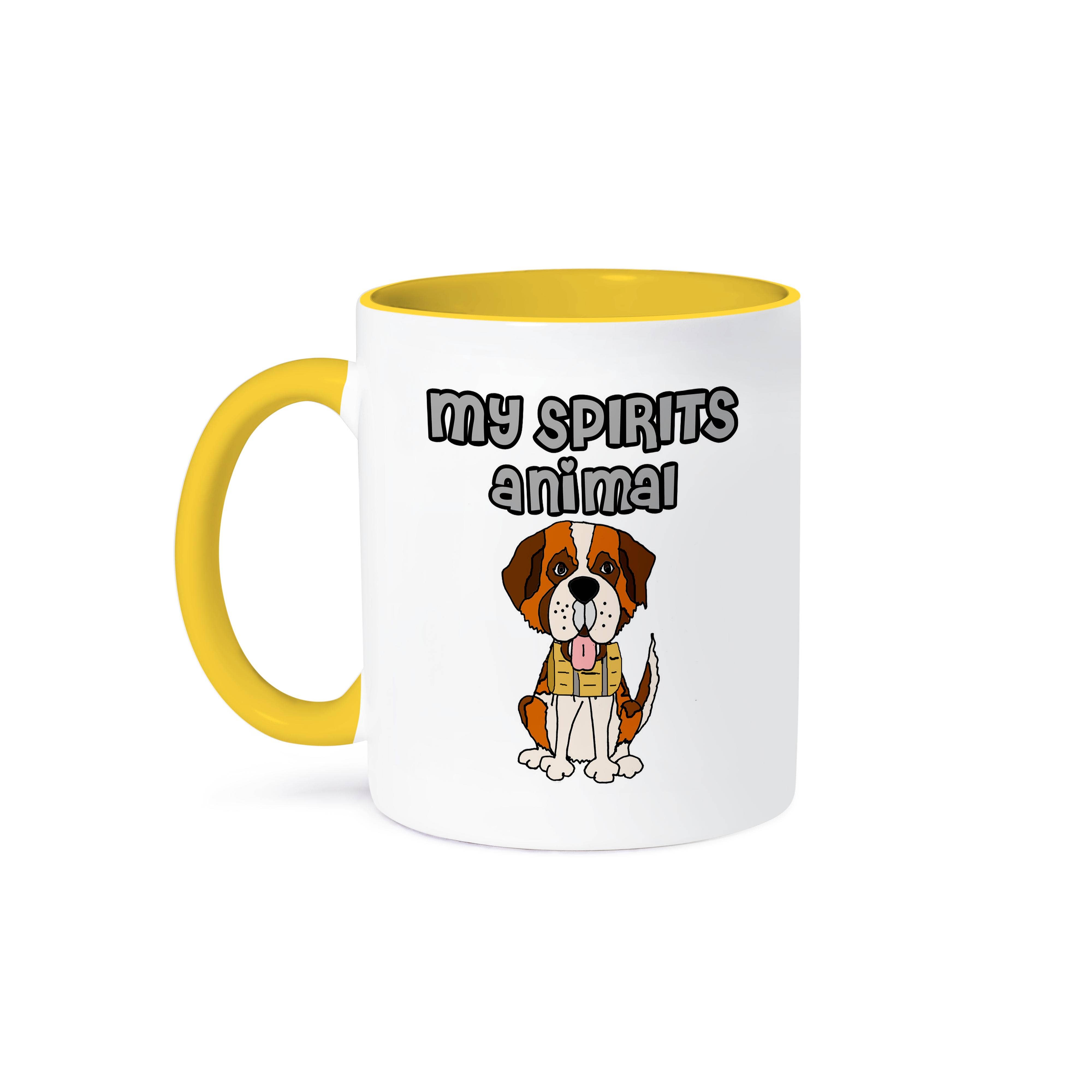 3dRose – Großhandel Kaffeebecher – 3dRose, Lustiger süßer Bernhardiner-Welpe mit Fass Geister Tier-Wortspiel, Tasse0