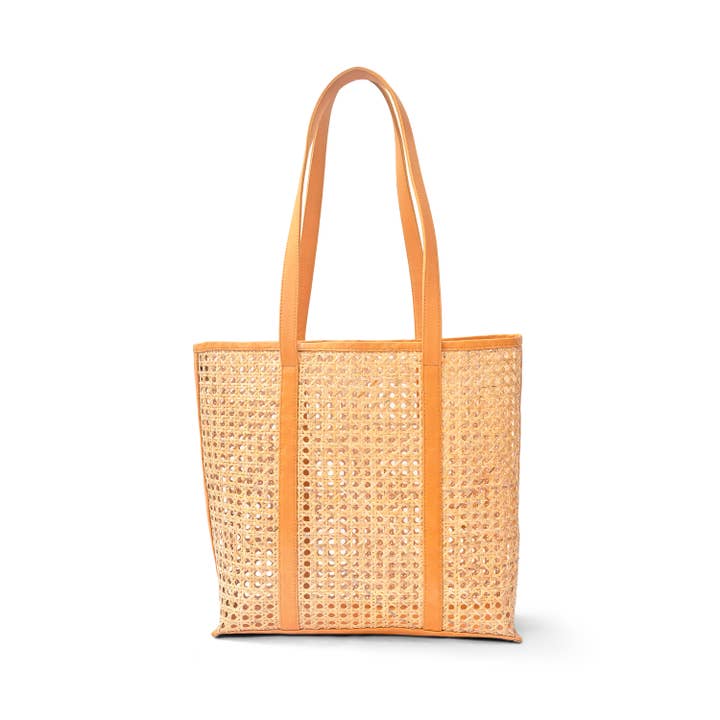 The Artisan and Company - Wholesale Tote Bag - Women's - Large Rattan Cane Webbing Tote