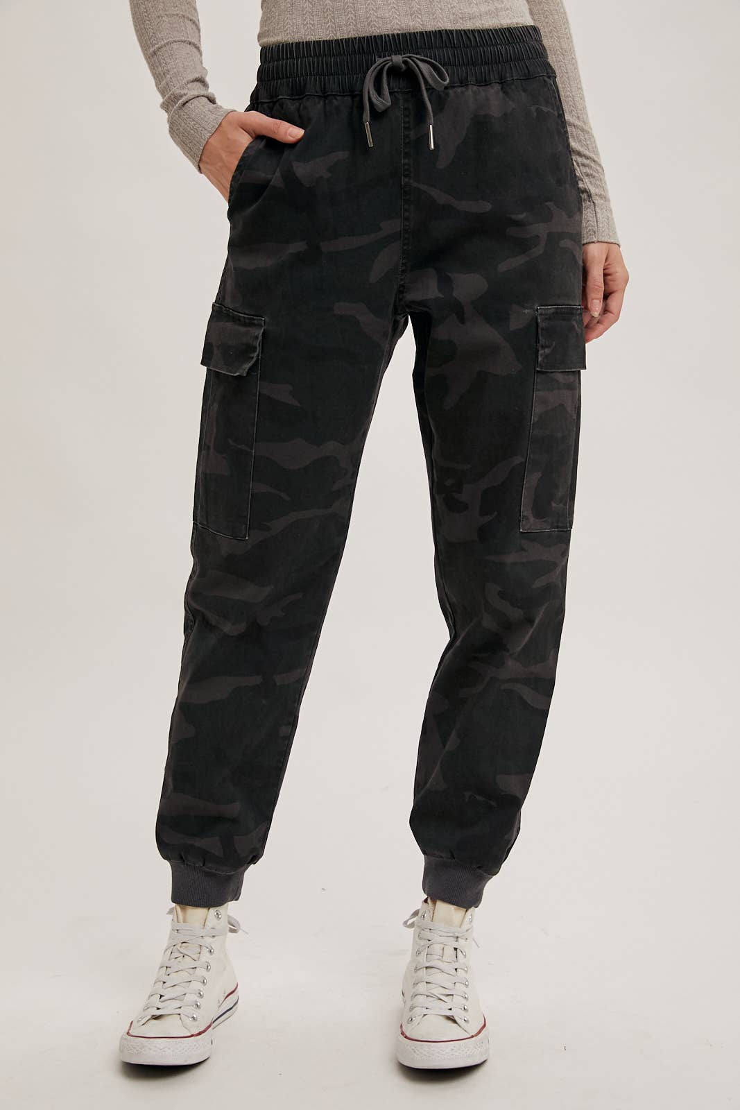 Bluivy – Calças - Mulher por atacado – CALÇAS CAMO CARGO JOGGER21