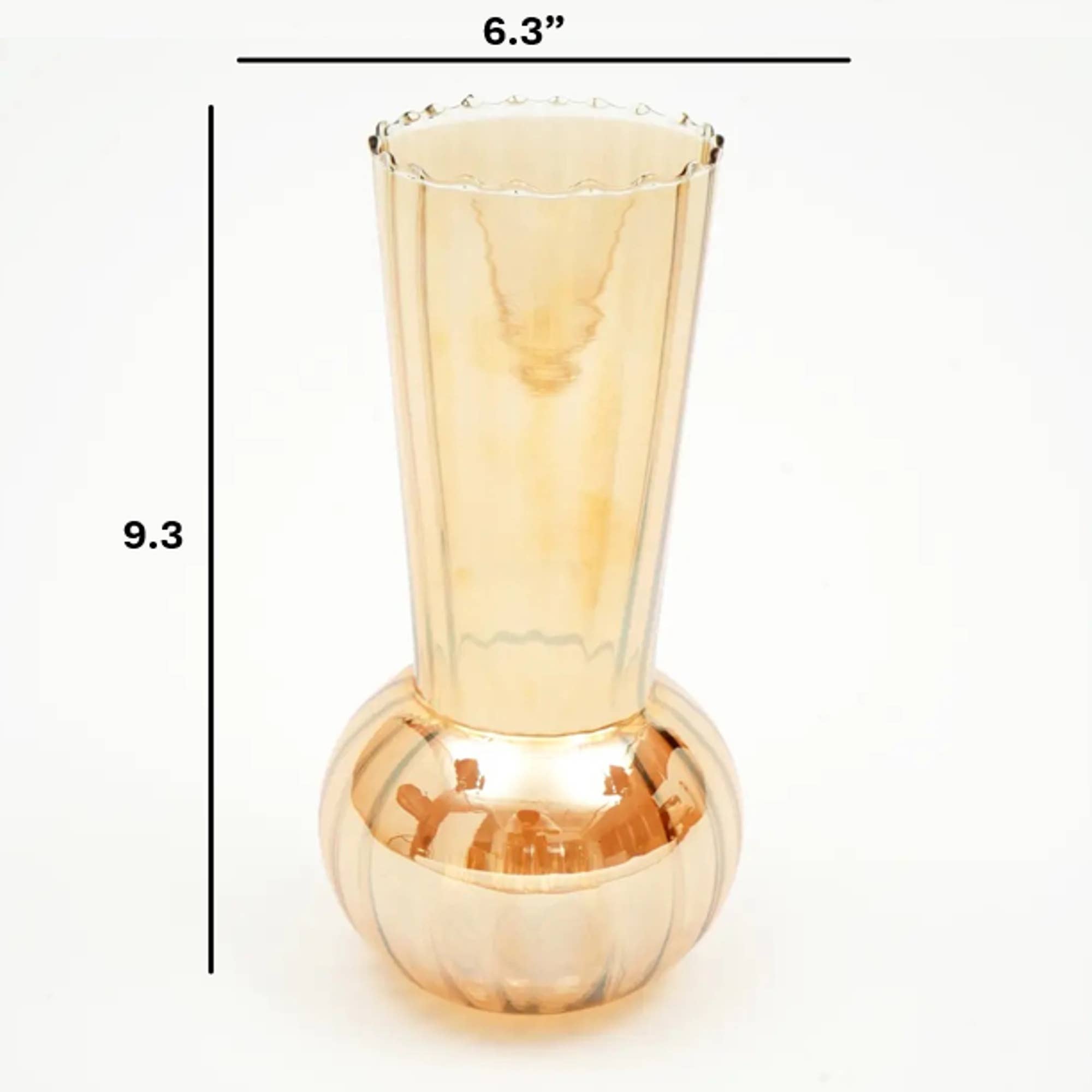 ExpoBazaar - Wholesale Vase - Glass Vase | Whimsy Whirlpool Small Vase | 6.3X9.3"4