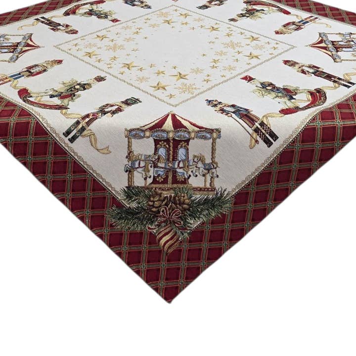 Nutcracker Christmas Centerpiece in Gobelin Lurex for wholesale by Lunaria Lab