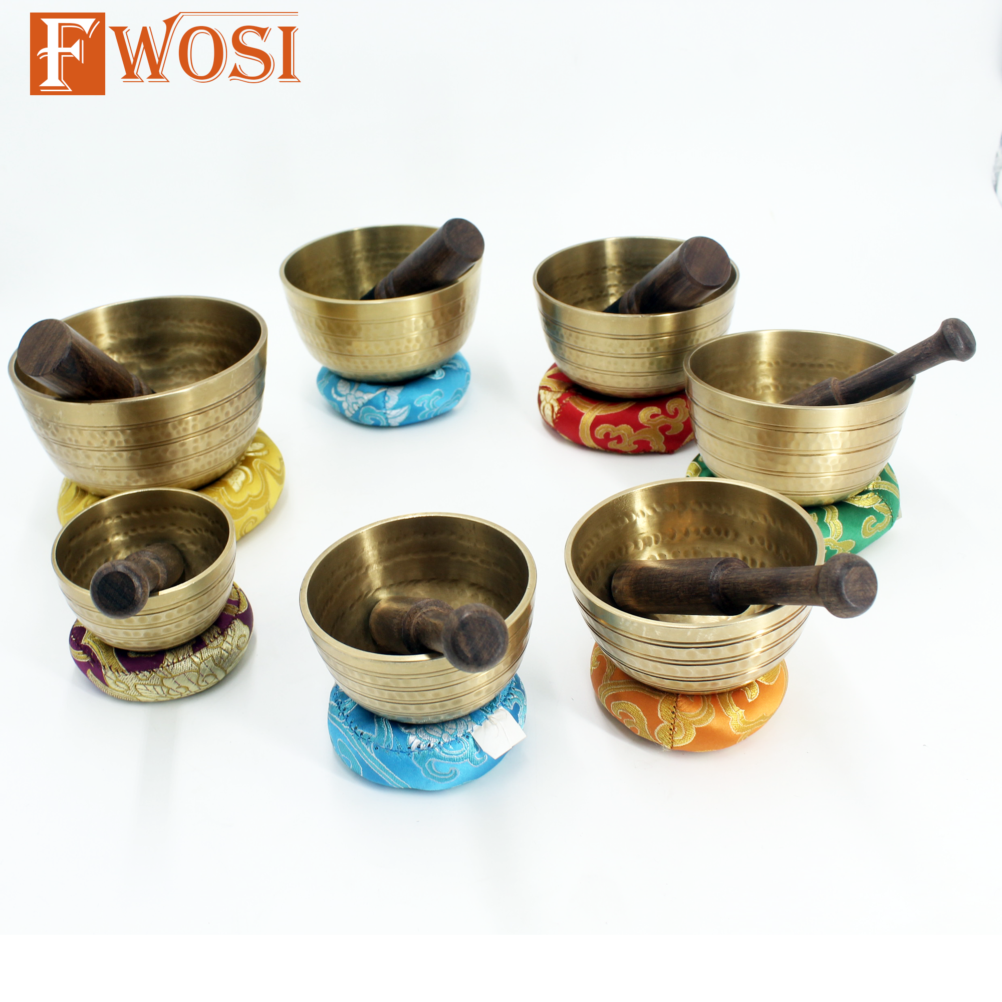 Fwosi - Vente Accessoire de méditation - Set de 7 bols chantants 7 chakras pour méditation profonde et yoga8
