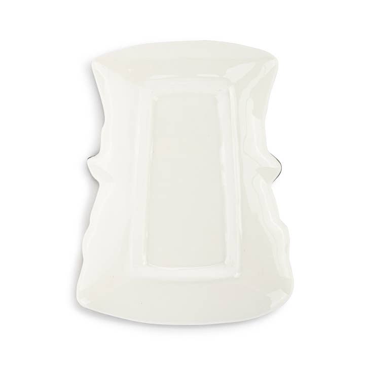 DEMDACO - Wholesale Spoon Rest - Snowman Red Heart Cream Ceramic Spoon Rest - 4.5x6in3