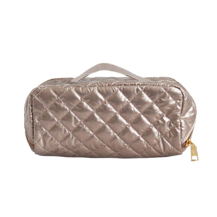 Debra Diamond GlamZip Cosmetic champagne  for wholesale by Lemonbella