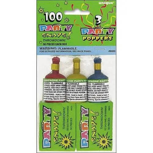 Party Expo, LLC - Wholesale Party Favor - Snaps & Poppers Set (5pcs)