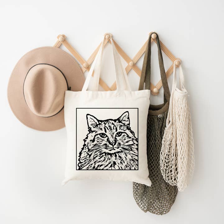 Spicy Kitten Designs - Wholesale Tote Bag - Women's - Melanie the Maine Coon Cat Tote Bag2