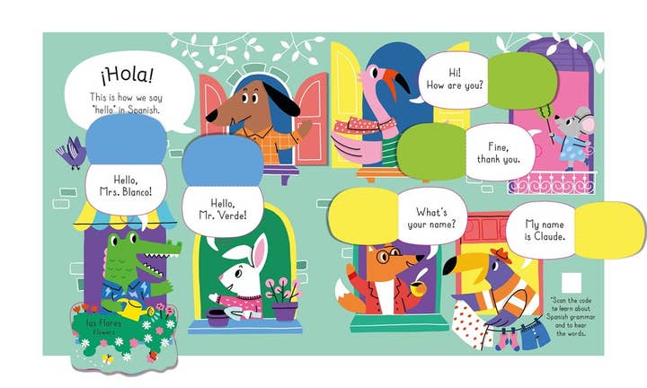 HarperCollins - Wholesale Language & Linguistics Book - Lift-The-Flap First Spanish : Usborne2