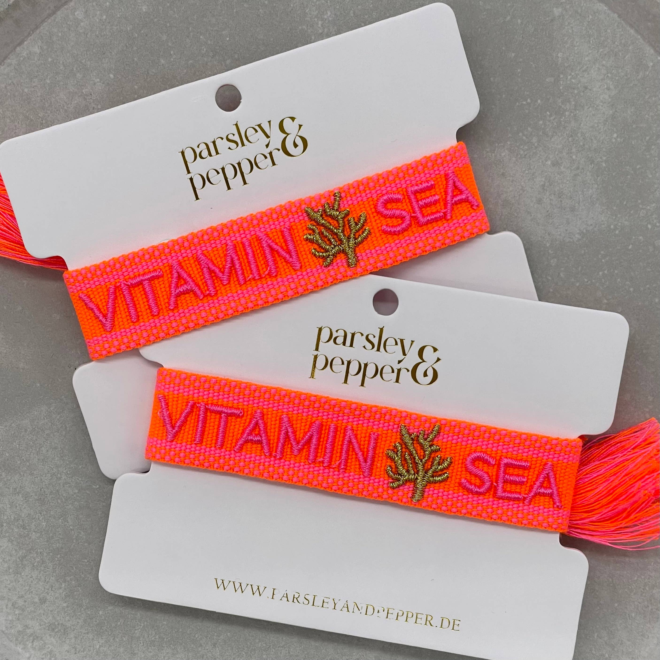 Parsley & Pepper - Wholesale Woven/Braided Bracelet - VITAMIN SEA Statement Bracelet woven, embroidered4