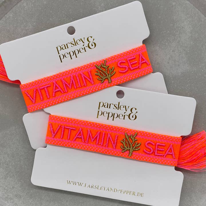 Parsley & Pepper - Wholesale Woven/Braided Bracelet - VITAMIN SEA Statement Bracelet woven, embroidered4