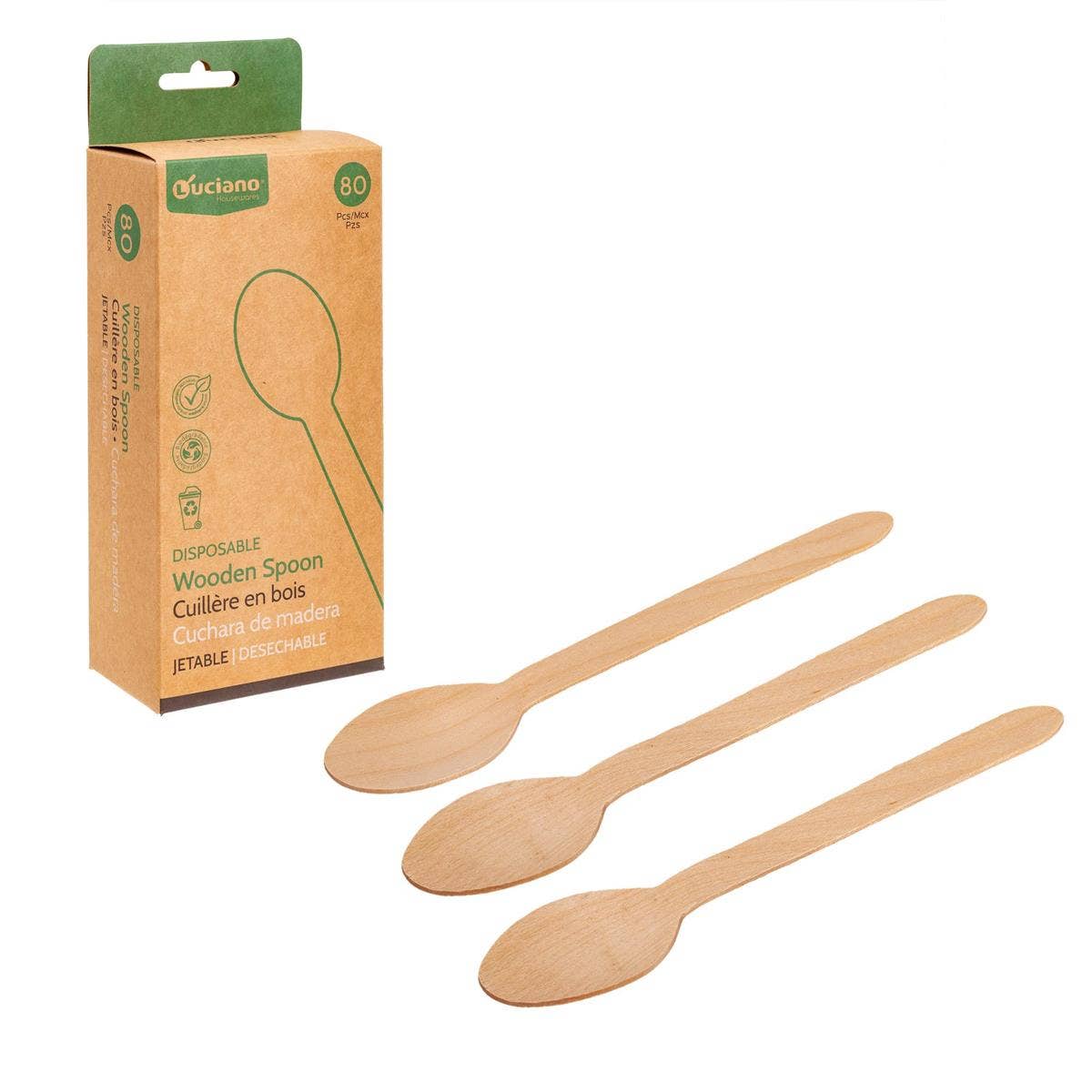 Luciano Gourmet - Wholesale Assorted Cutlery Set - Luciano Gourmet Disposable Wooden Cutlery0