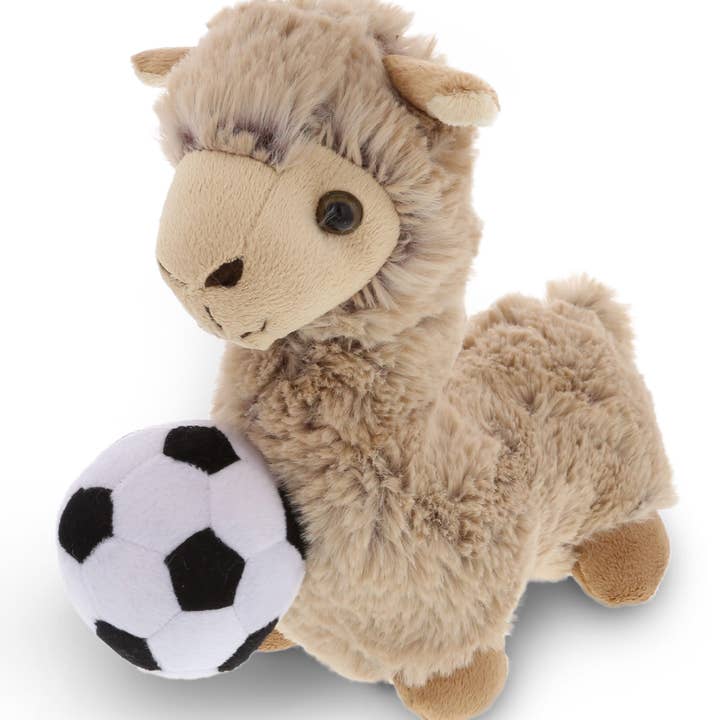Balle de football en peluche - Peluche ultra-douce - Lama - Beige pour la vente par Cota Global
