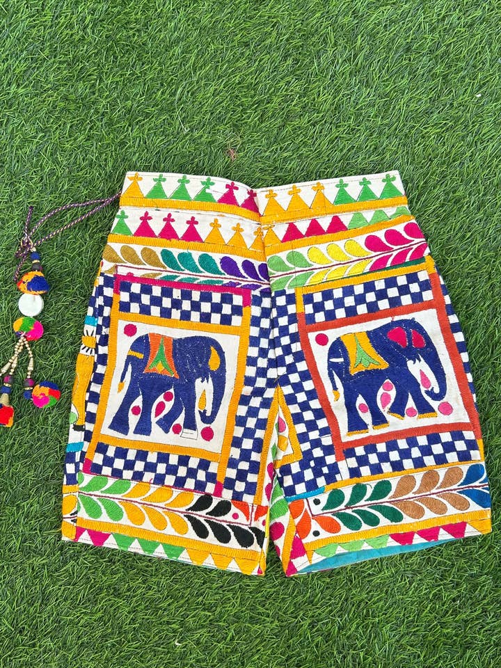 Meghcraft - Wholesale Shorts - Women's - Cotton Shorts Bermuda - Embroidered Boho Shorts 6