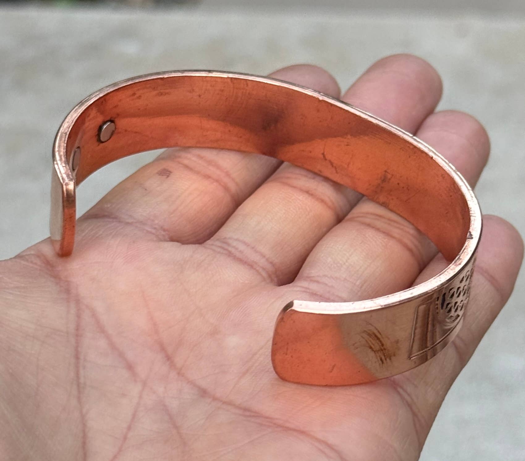 Lungta Imports - Wholesale Cuff Bracelet - Solid Copper Magnetic Therapeutic Bracelet – Adjustable 10