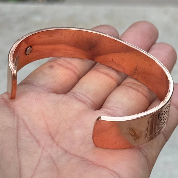Lungta Imports - Wholesale Cuff Bracelet - Solid Copper Magnetic Therapeutic Bracelet – Adjustable 10