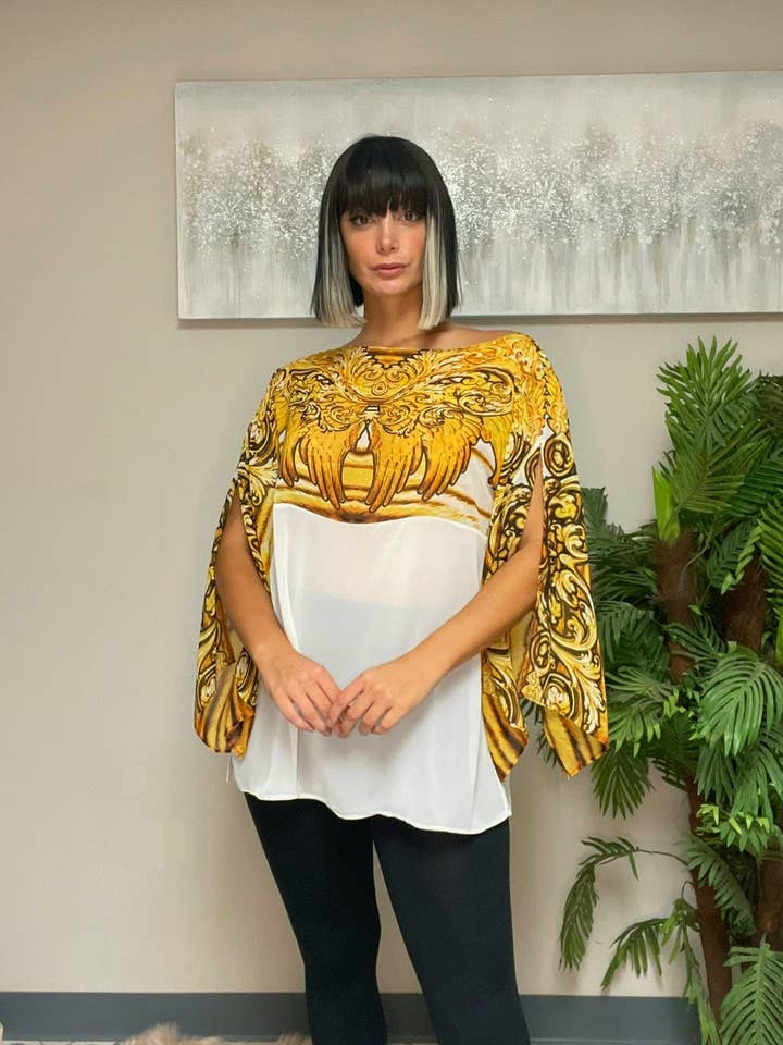 HV - Chiffon Kaftan Top (HV05) for wholesale by La Mar