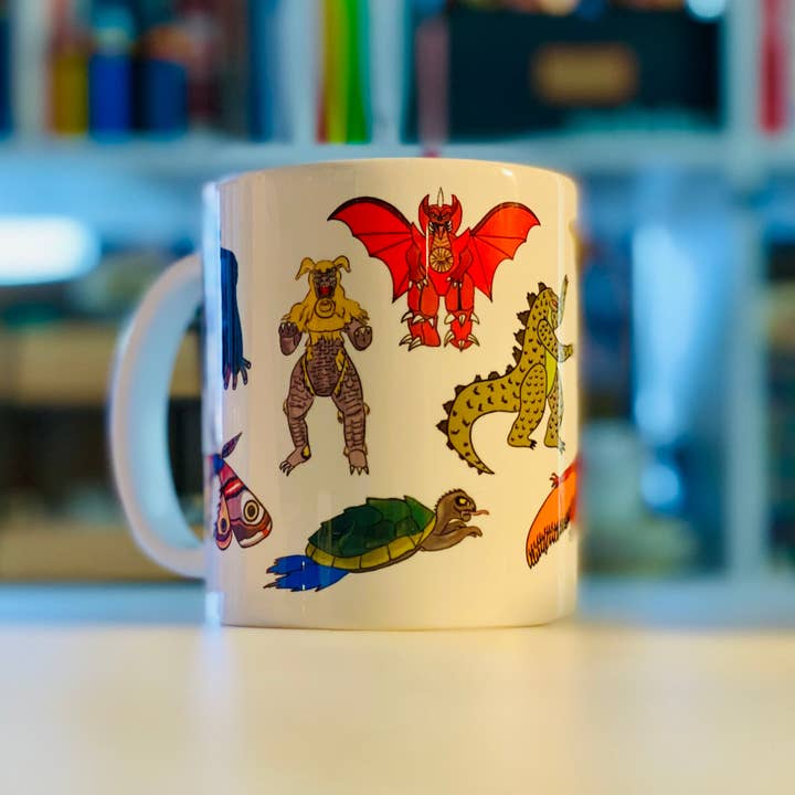 scraft - Wholesale Coffee Mug - Kaiju Illustrated High-Quality Ceramic Coffee Mug2