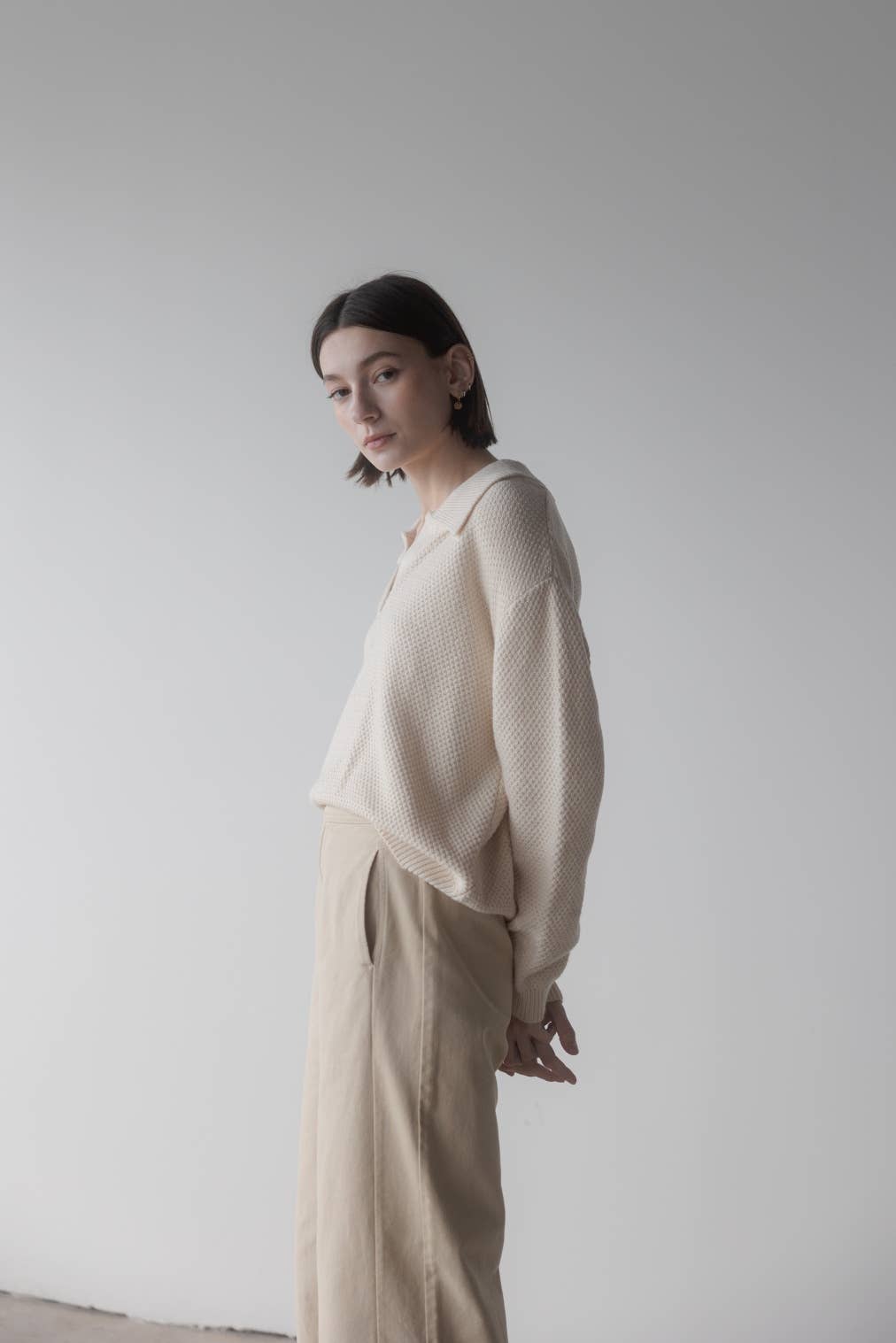 MOD REF - Wholesale Knit Sweater - Women's - The Archie Sweater | Polo Collared Knit Sweater30