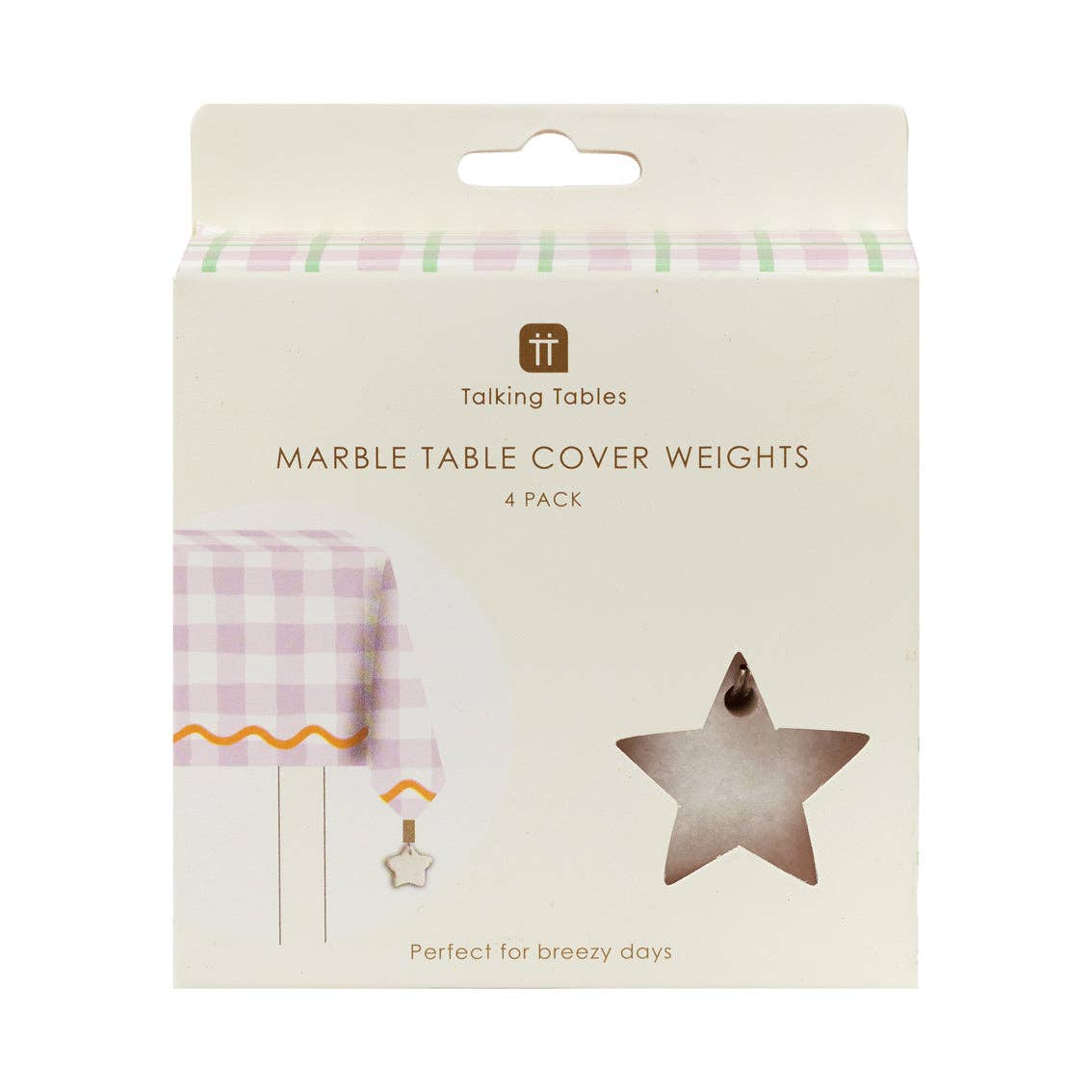 Talking Tables UK – wholesale Decorative tabletop object – Marble Star Table Cover Weights | 4 Pack |2