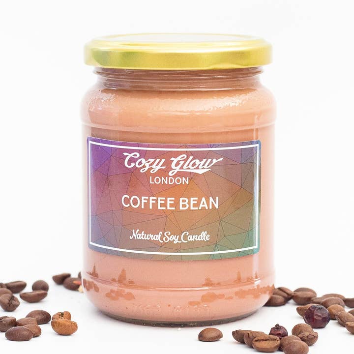 Cozy Glow Coffee Bean Soy Candle for wholesale by Cozy Glow Candles & Home