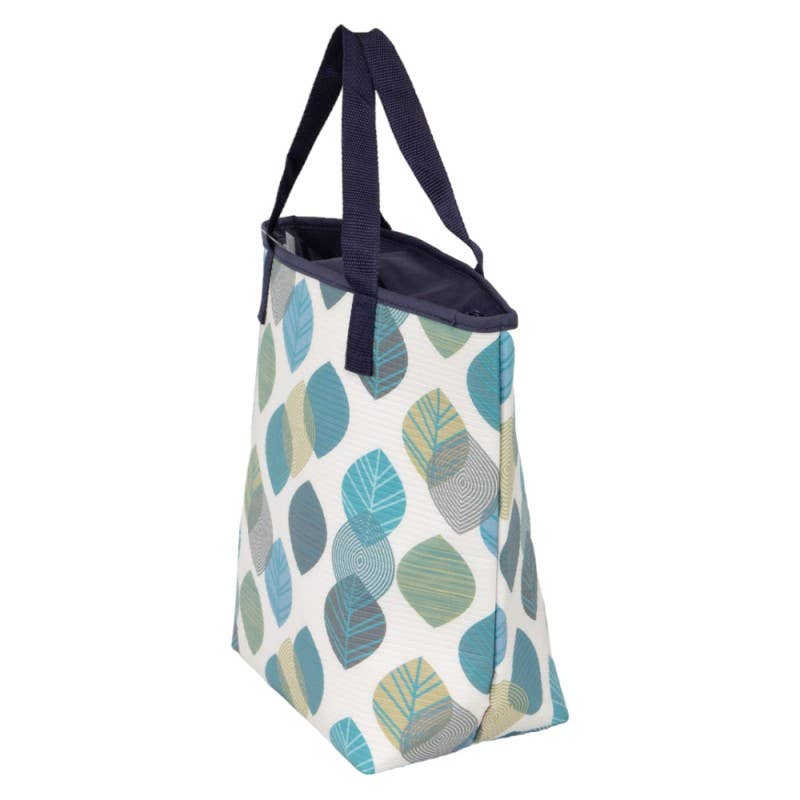 Deffrennes - Wholesale Cooler/Cooler Bag - Cream-colored isothermal bag with blue leaves pattern2