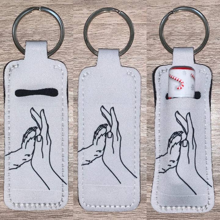 Chapstick/Lippenstift-Halter für Hunde/menschliche Pfote/Handsilhouette für den Großhandel von Stand Tall Giraffe Crafts