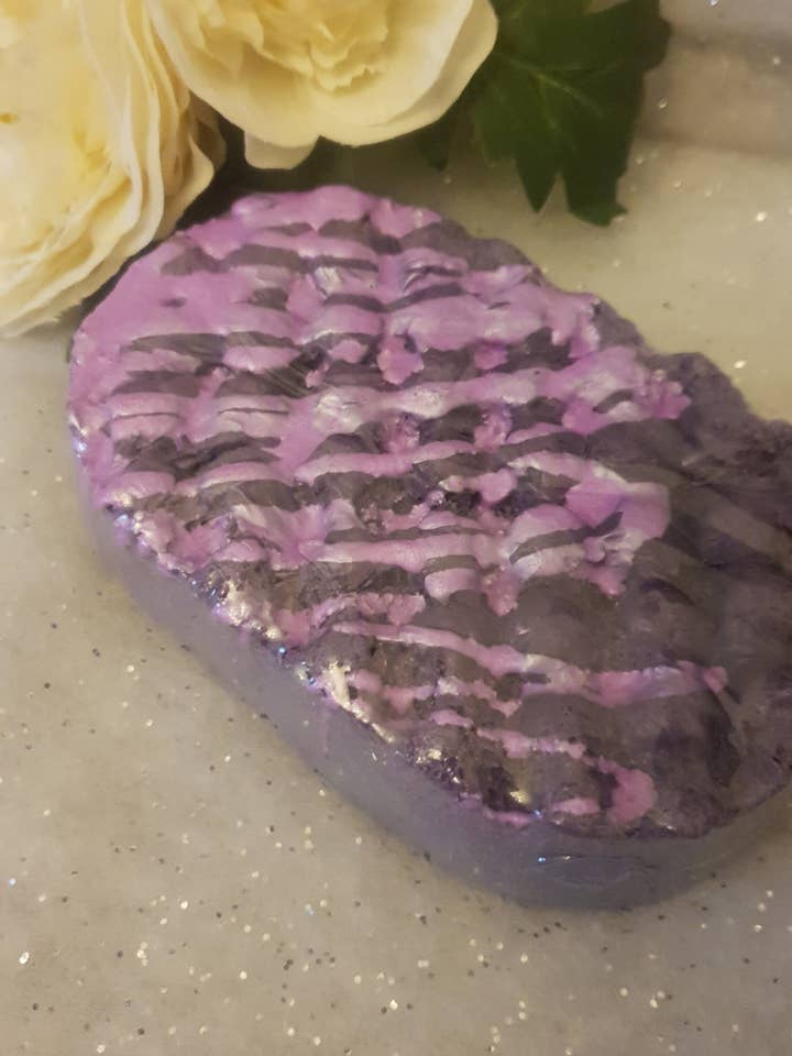 Space purple soap sponges for wholesale by Truly scented