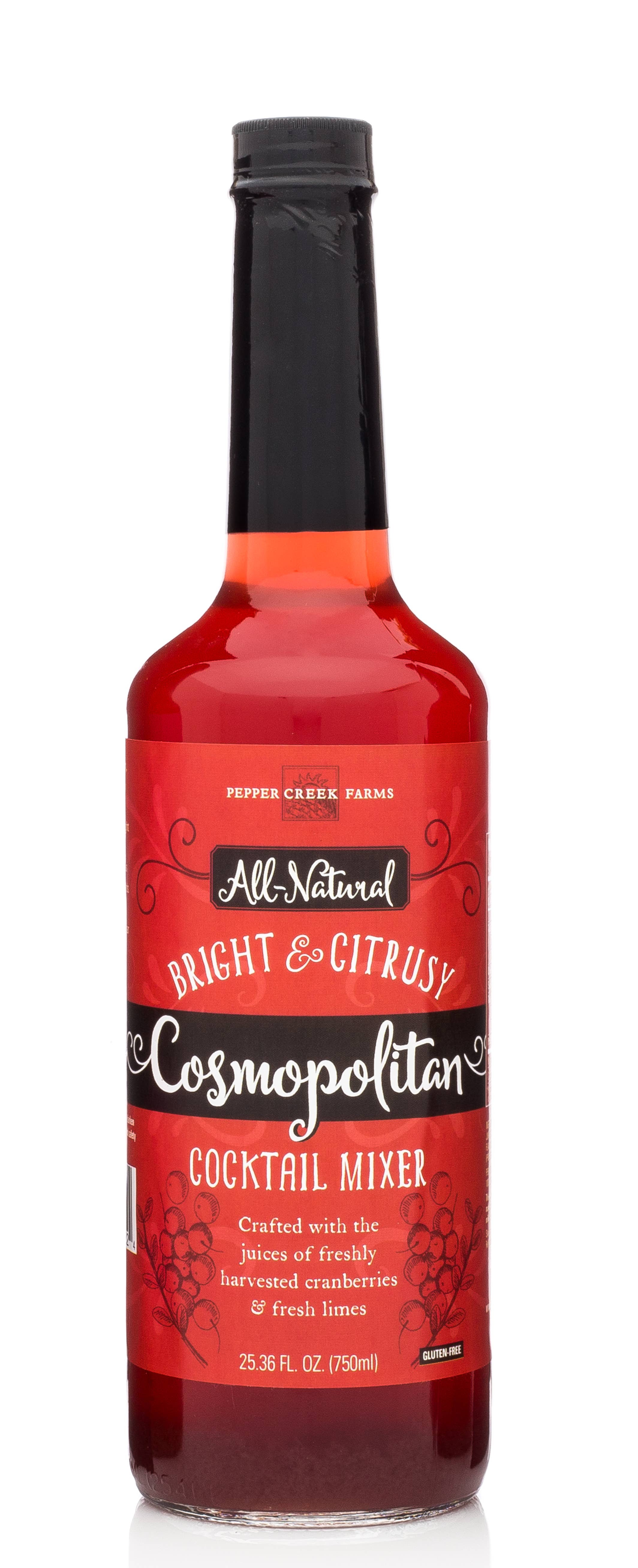 Pepper Creek Farms - Wholesale Cocktail Mix/Syrup - All Natural Cosmopolitan Cocktail Mixer 25 Oz0