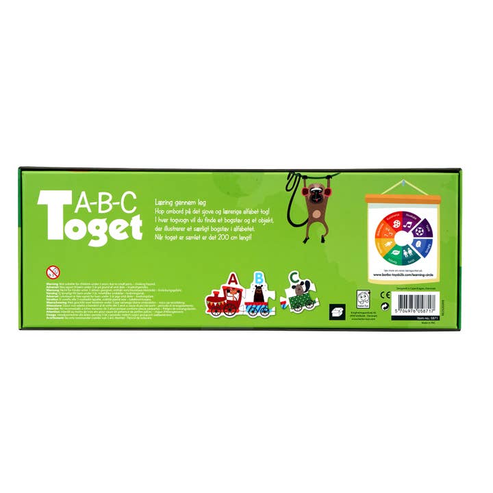 Barbo Toys - Wholesale Puzzle - Kids - Animal Puzzle Train - Learn the Alphabet - ABC (DK)