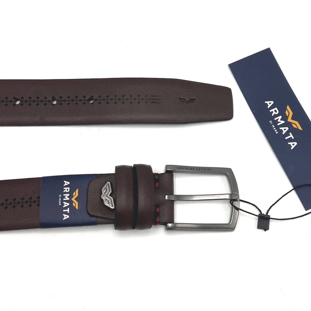 Suie Valentini srl - Vente Ceinture – homme - Idée de cadeaux de Noël, ceinture en cuir avec boîte en bois, Armata d2