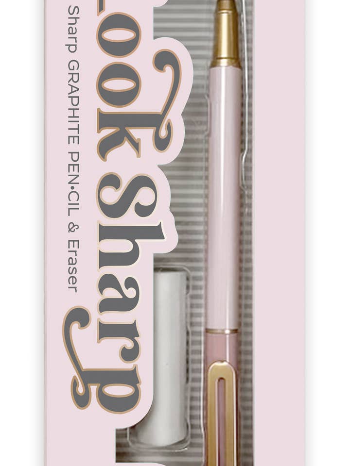 LOOK SHARP GRAPHITE PEN•CIL - BLUSH for wholesale by SNIFTY