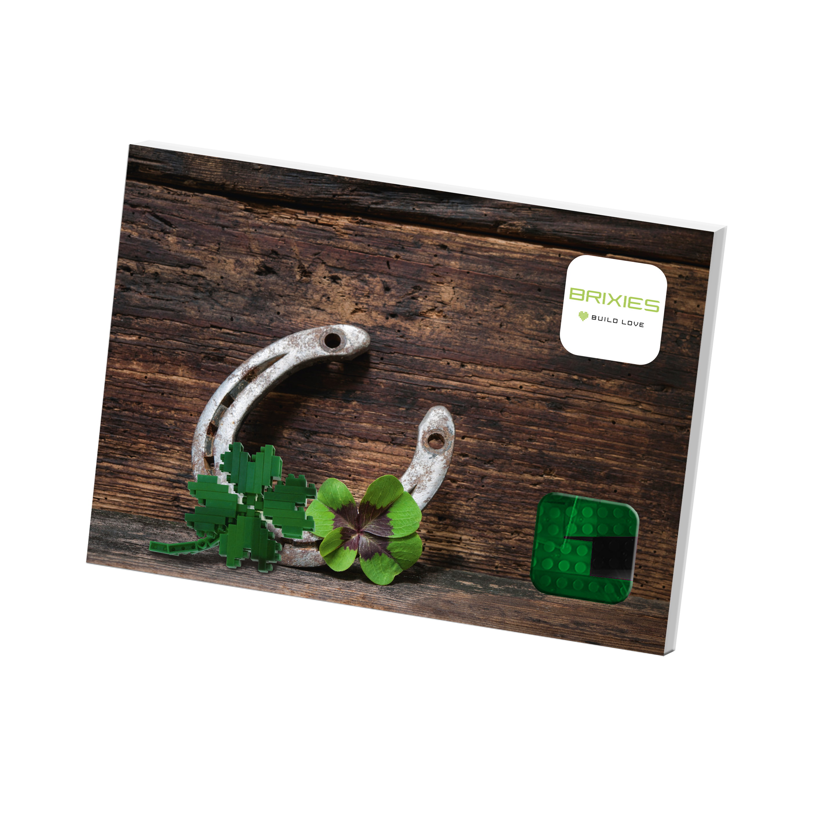 Brixies – wholesale Byggsats - Barn – BRIXIES klöverblad vykort1