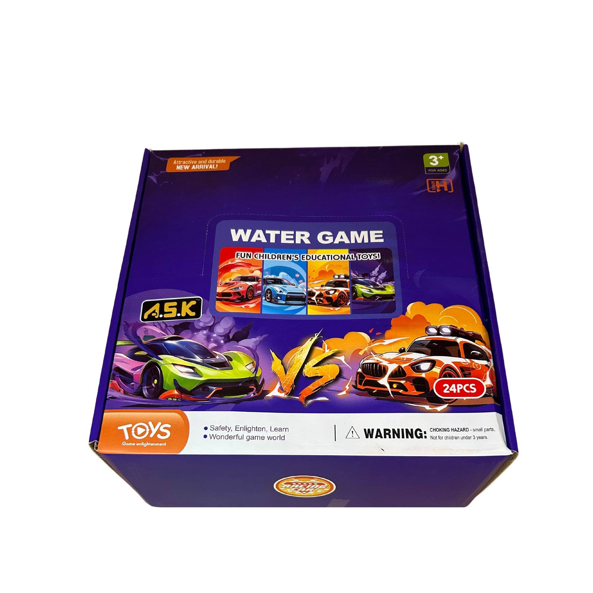 K & S WHOLESALE INC - Wholesale Classic Toy - Kids - A.S.K WaterPad Game Car Race Series Round Shape 24CT2