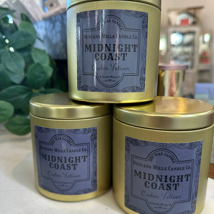 Midnight Coast Soy Wax Candle ~ Cedar Vetiver for wholesale by Duncans Mills Candle Co.