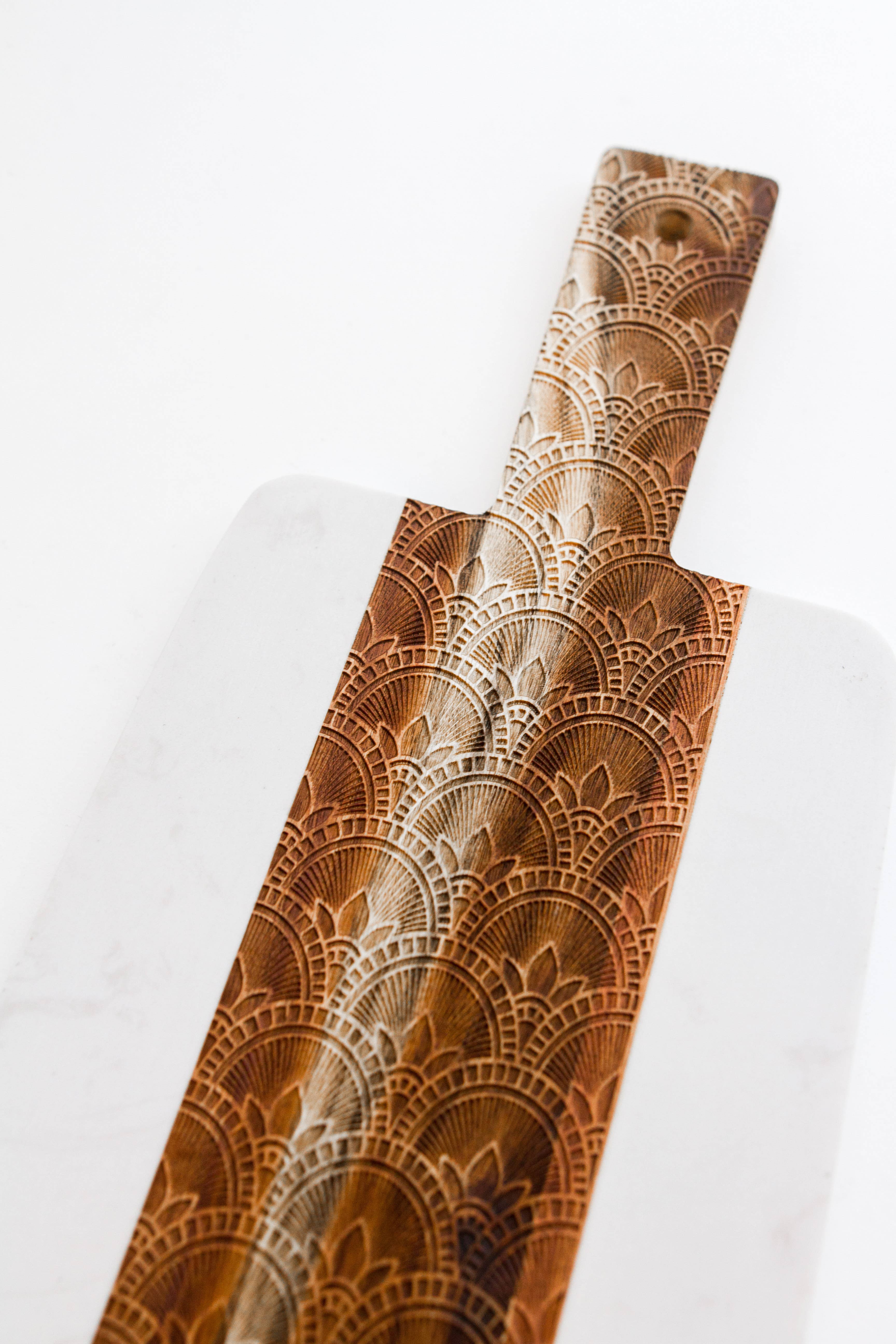 Lucca - Wholesale Cutting Board - Marble and Wood Serving Tray Cutting Board | Large2