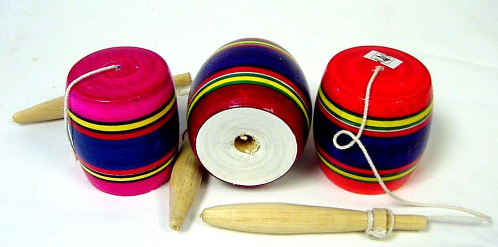 Sanyork Fair Trade - Wholesale Wood Toy - Kids - Mexican Balero Wooden Toy 3.5" with Stick Kid's Toy0