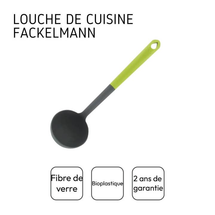 Fackelmann - Wholesale Kitchen Spoon - Fackelmann 32.5 cm bioplastic kitchen ladle4
