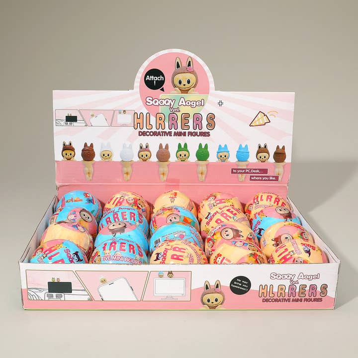 Sensibling Corp. - Vente Figurine – enfant - 20PCS - Figurines Miniatures Surprise Monstre Lapin Ange2