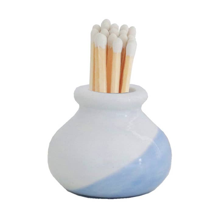 Portafósforos azul con tinte dip-dye para venta al por mayor de Lo Home | Ruby Clay