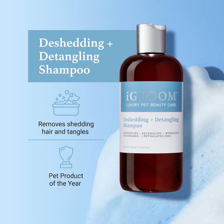 iGroom - Wholesale Pet Shampoo - Dog - Deshedding + Detangling Shampoo 16oz