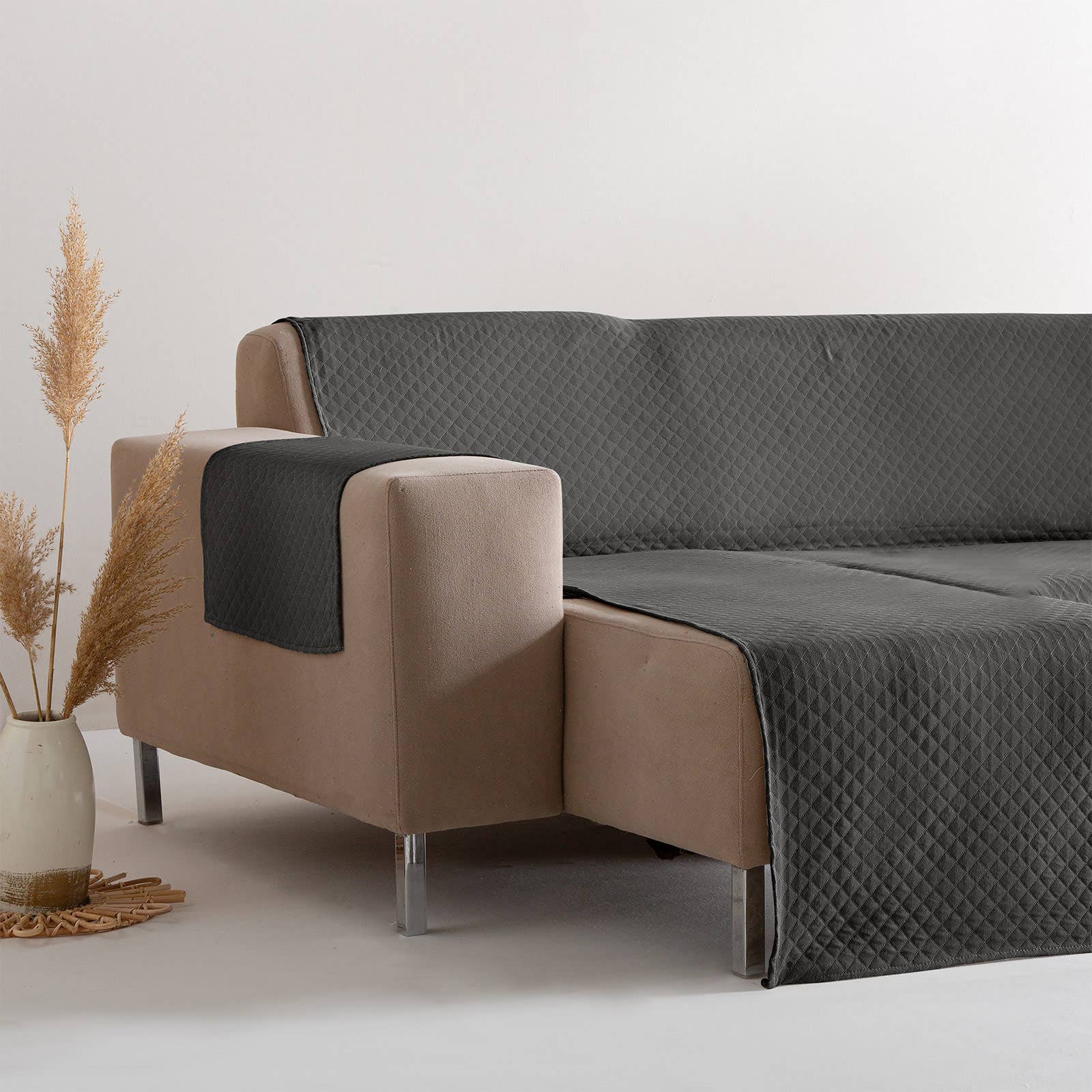 GAMUSI – Capa para cadeira/sofá por atacado – Capa de sofá lisa acolchoada algodão TRIVIAL40