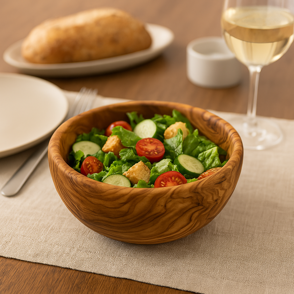 Carré Olive Wood - Wholesale Bowl - Olive wood bowl 7"- Individual bowl3